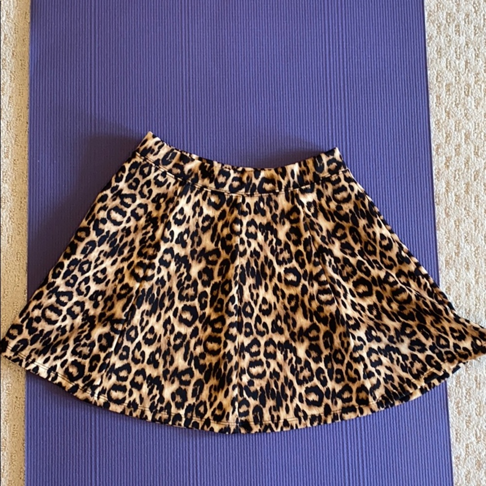 Cheetah print mini skirt